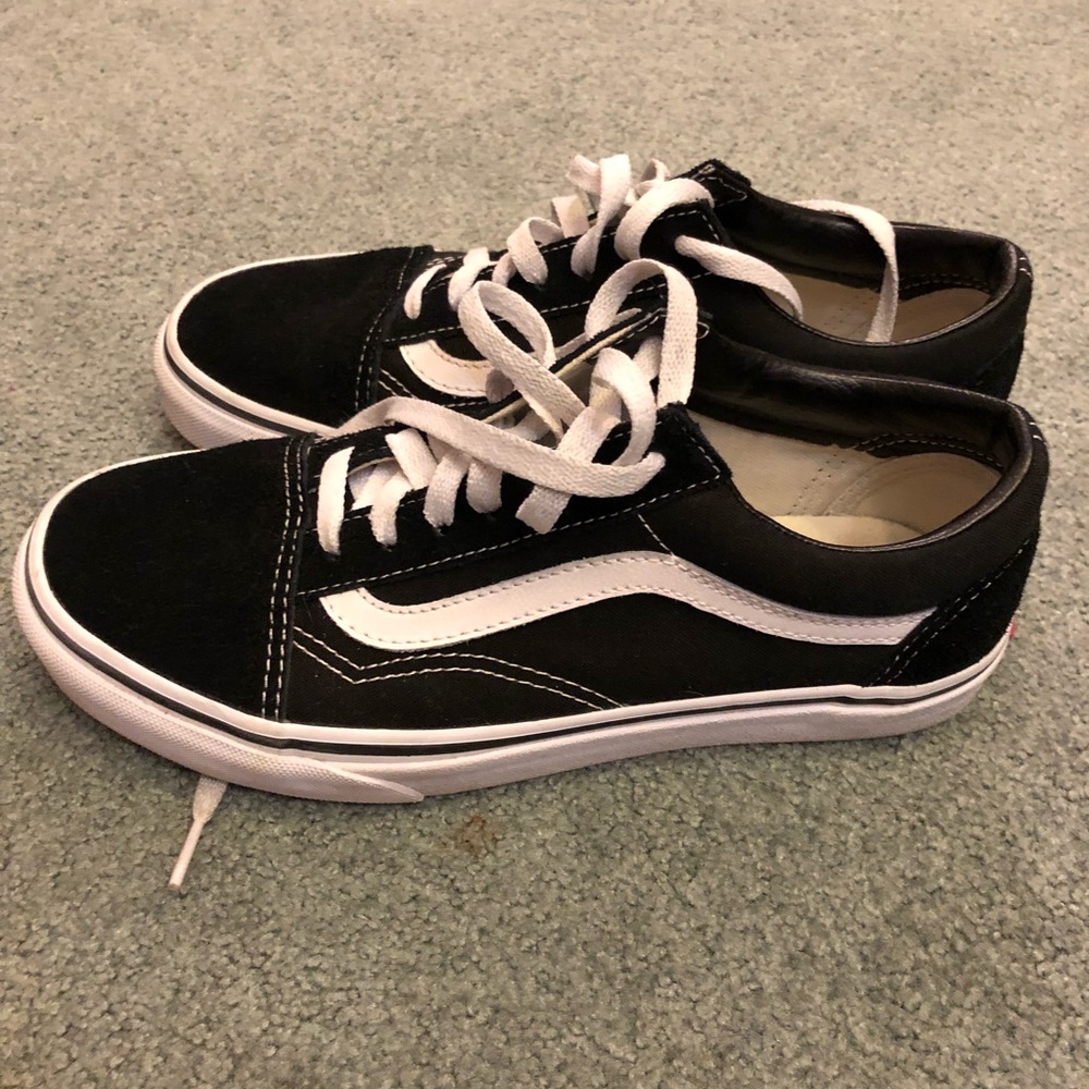 Black and white Vans